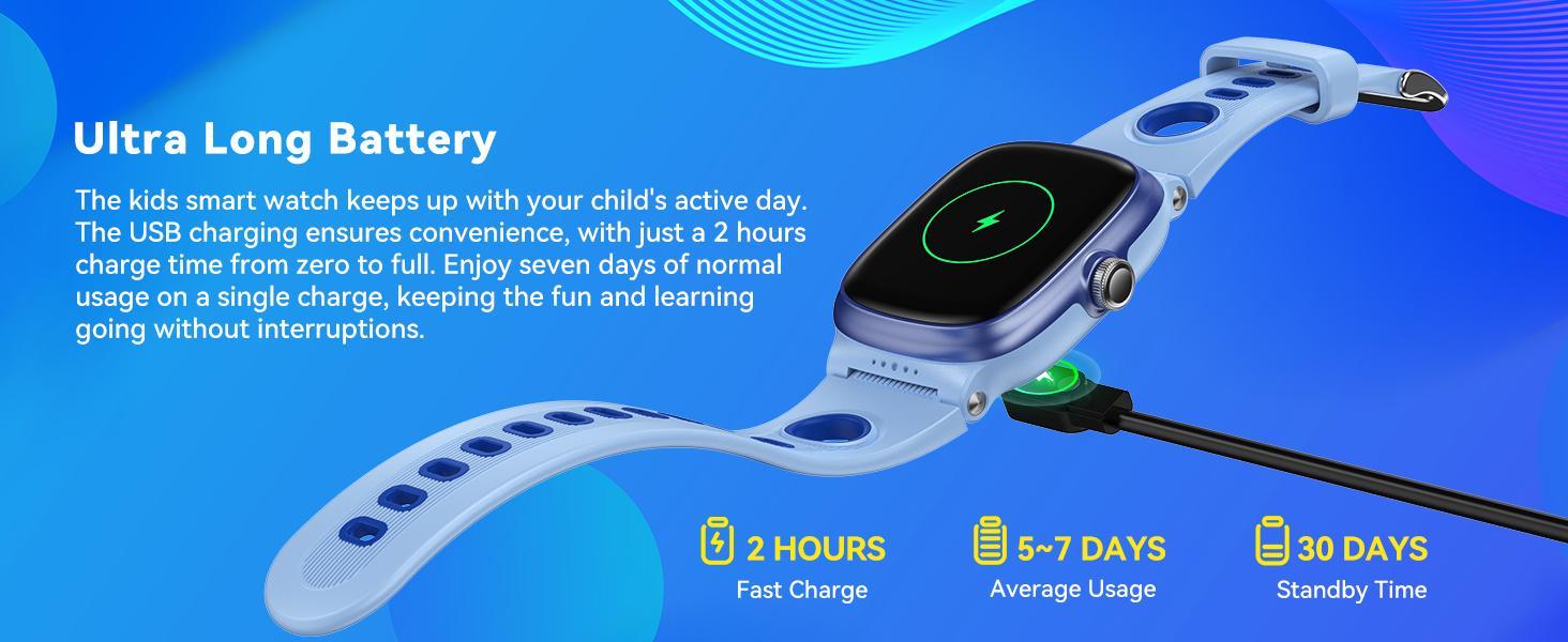 K1 Kids Smartwatch: Fitness Tracker, 20+ Modes, IP68 Waterproof